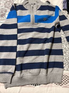 Striped Quarter-Zip Sweat Shirt/pullover For Men