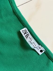 ZARA Green Knotted Top