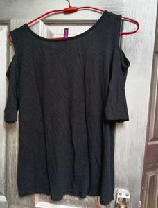 Cute Cut Shoulder Top