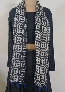 Black and White Polka dots Stole Scarf