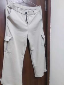 Wide Leg Pleated Trousers (With Pockets)