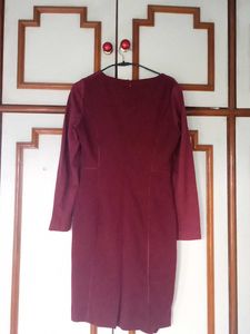 Burgundy Long Sleeve Dress