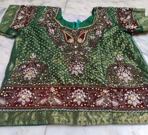Green 💚 Lehenga Choli Fully Diamond Work