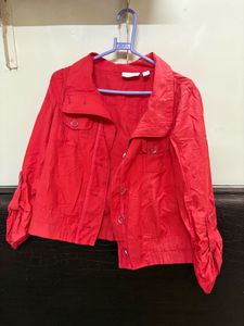 Orange Cropped Jacket 🧥