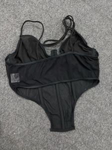 Black Mesh Corset With Bonning