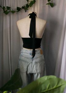 Zara Black Halter Top