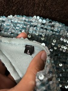 Blue Sequin mini Dress For Party