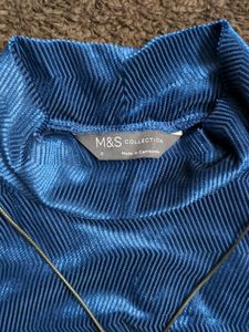 Electric Blue Velvet-Corduroy Marks &amp; Spencer Top