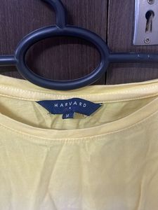 Cute Yellow Tie-dye Top