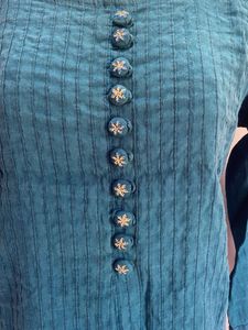 Elegant Teal Embroidered Kurta
