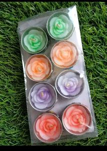 Rose Tea Light Candles - 8 Pack