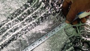 Striped Scarf with Fringes