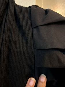 Black Puff Sleeve Top