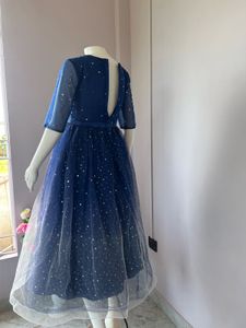 Blue Starry Sequined Gown