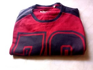 Roadster No 78 Maroon Colour T-shirt