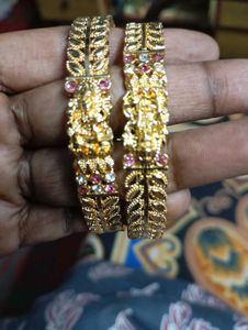 Set of Three Gold Tone Bangles