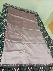 🥳mauve Pink Color Embroidery Saree🥳