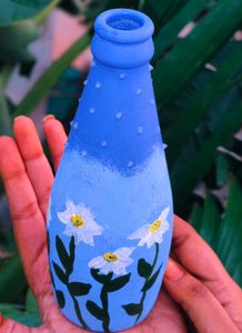 Hand-Painted Floral Bottle