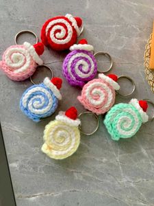 Crochet Swiss Roll Keychains