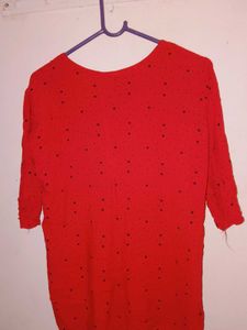 Red Polka Dot Top