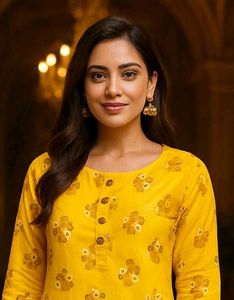 Elegant Yellow Floral Kurta