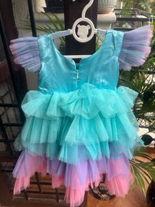 Rainbow Tulle Party Dress