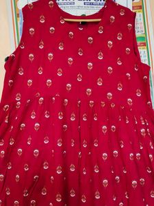 Red Printed Dress