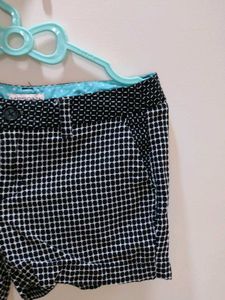 Black Cotton Shorts