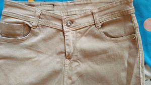 Beige/Cream Colour Jeans