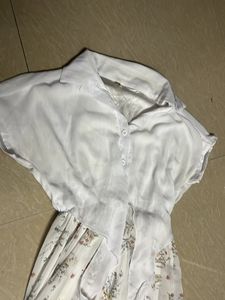 White Floral Dress For Girls