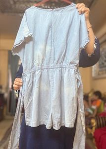 Cute Blue Denim Short Jumpsuit/Playsuit