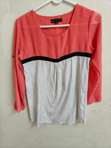 MANGO Pink Top