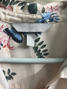 Floral Butterfly Button-Down Shirt
