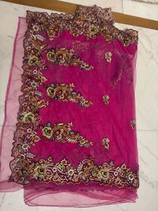Embroidered saree