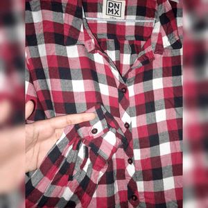 DNMX WOMEN CHECKED SHIRT