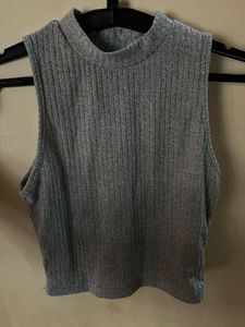 Grey Sleeveless Top