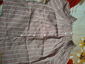 Striped Button-Down Top