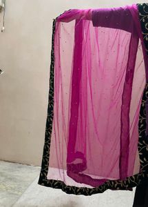 Lehenga Frock With Duppatta Pink &amp;green Colour