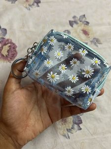 Daisy Print Clear Pouch