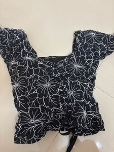 black zara top