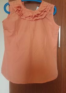 Ruffled Peach Top