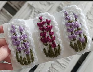 Crochet Flower Hair Clips
