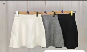 (FIX PRICE)Gray Pleated Mini Skirt