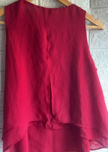 Burgundy Embellished Tank top