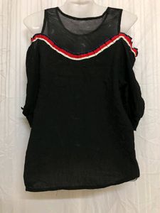 Black Cold shoulder Top