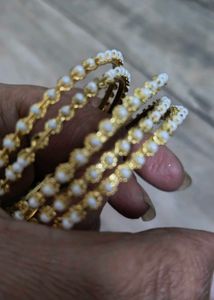 Pearl Bangles - Set of 4