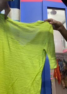 Lime Green Top see through