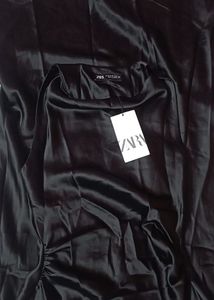Zara Satin Black Dress