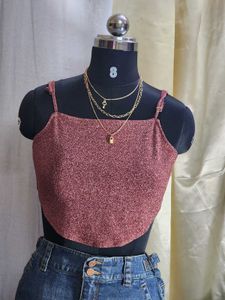 Clearance Sale 🔥Dressberry Shimmer Crop Top