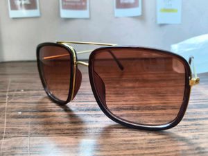 Stylish Sunglasses Of Iron Man Style brown tint